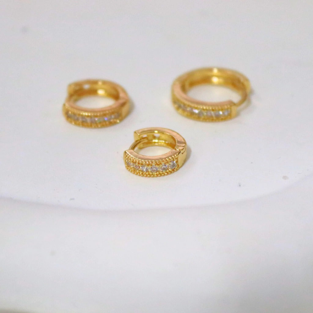 TRIO DE ARGOLA COM ZIRCONIA -TR0002