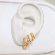 TRIO DE ARGOLA COM ZIRCONIA -TR0002